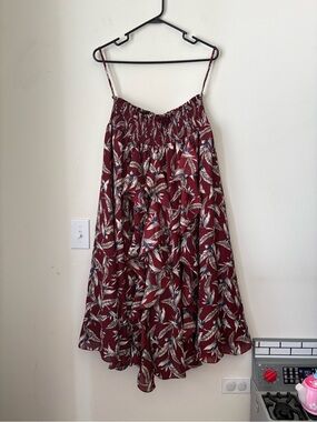 Reynah's Burgundy Floral Skirt